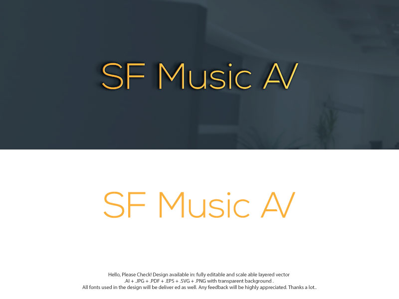 Logo Design by skart for SF Music, Audio, and Video | Design #30571558