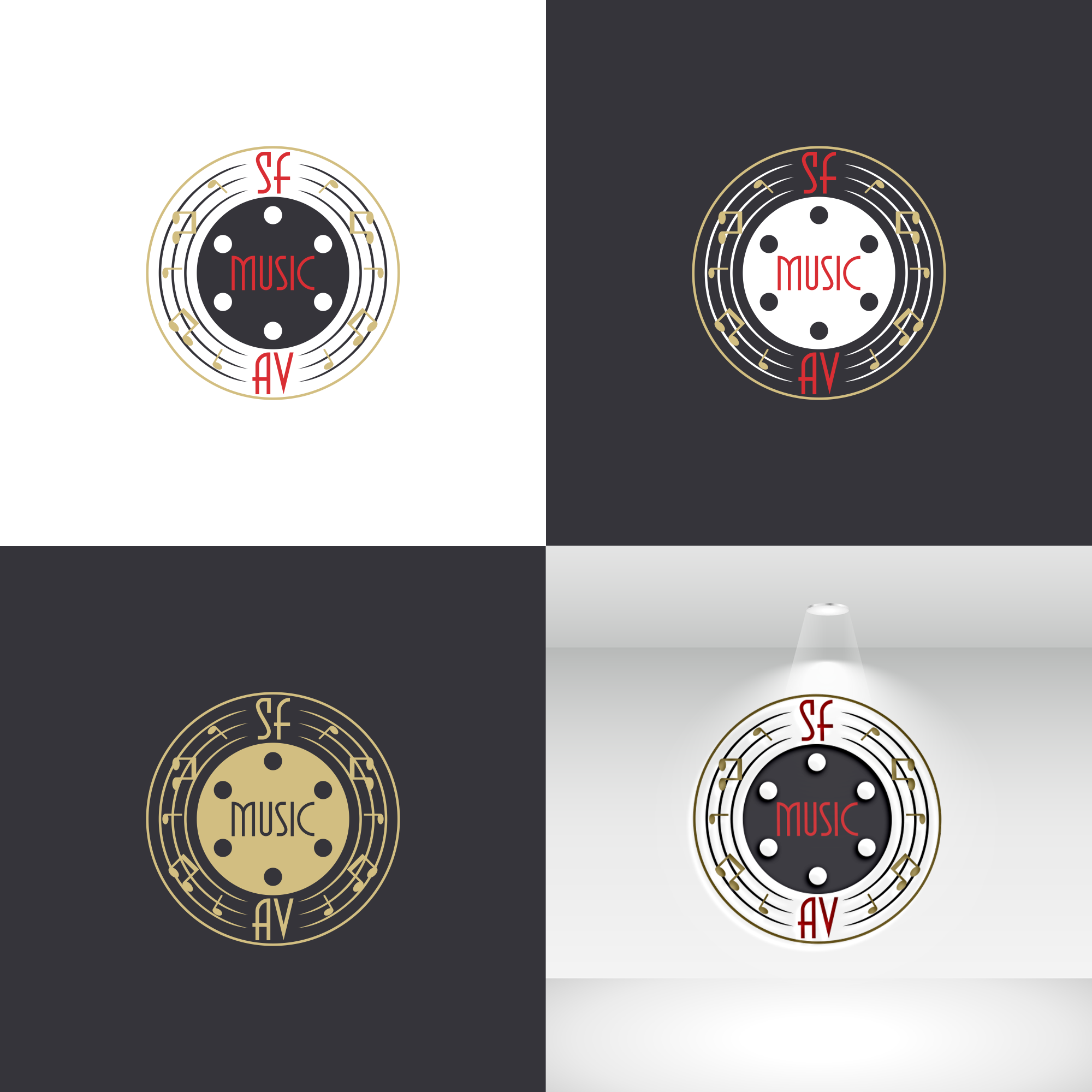 Logo Design by Masio_ for SF Music, Audio, and Video | Design #30581682