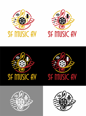 Logo Design by 1206studio for SF Music, Audio, and Video | Design: #30597739