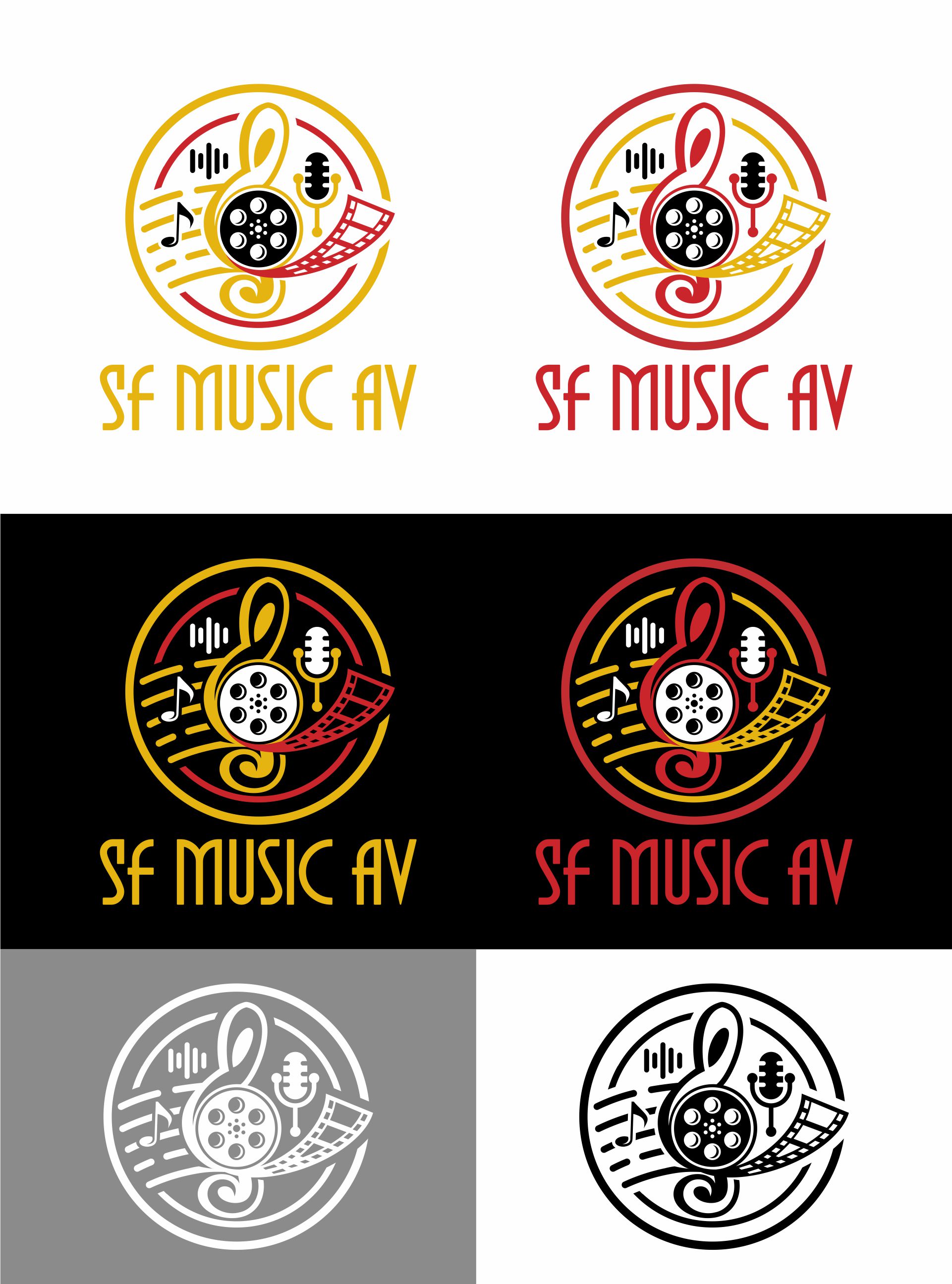 Logo Design by 1206studio for SF Music, Audio, and Video | Design #30597759