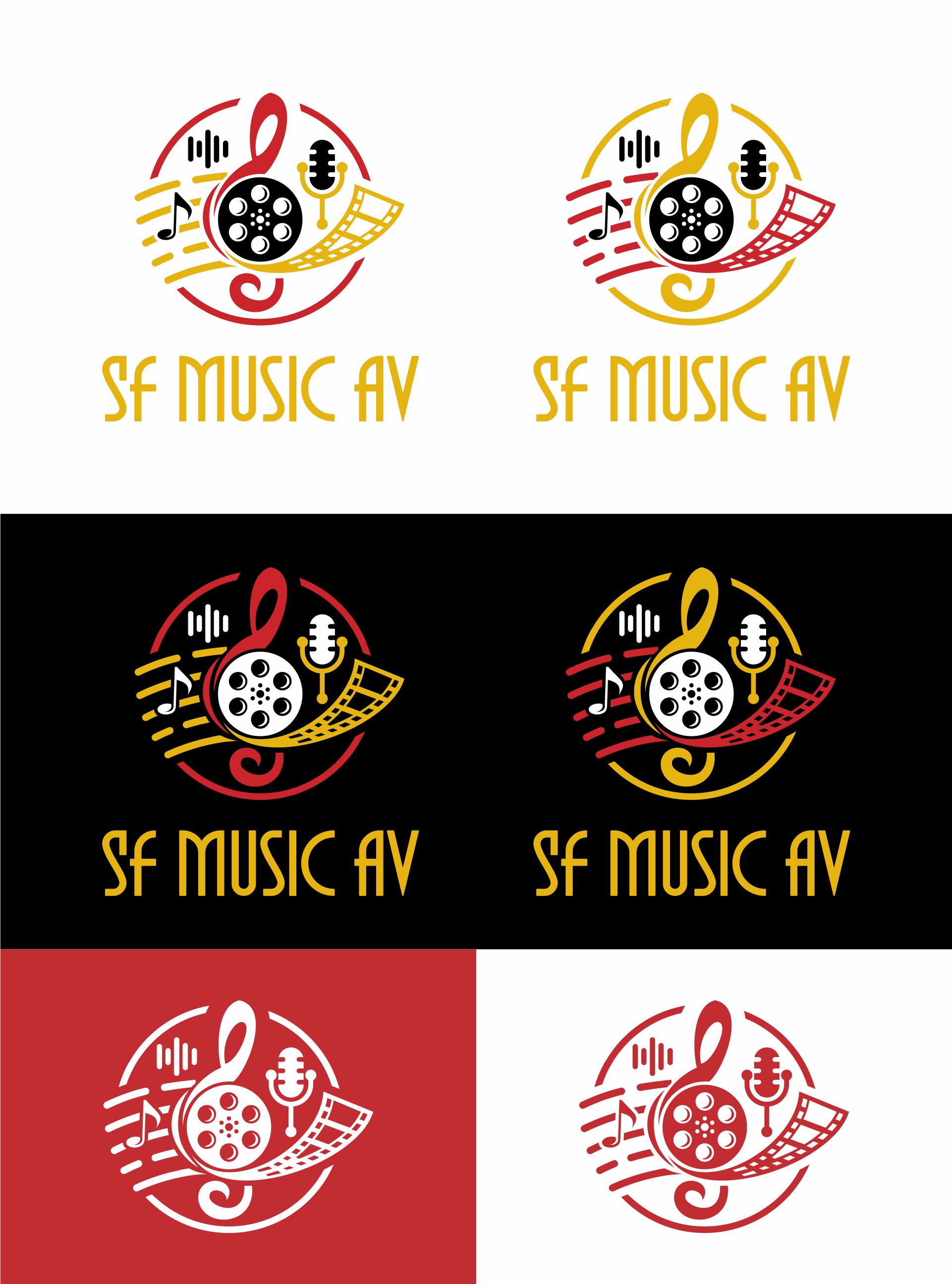 Diseño de Logo por 1206studio para SF Music, Audio, and Video | Diseño #30597833