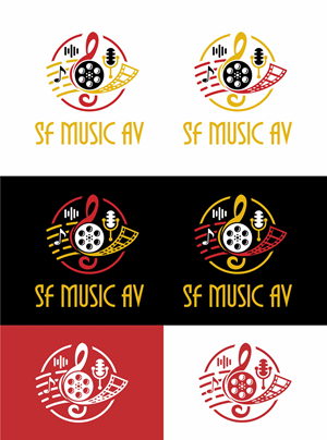 Logo Design by 1206studio for SF Music, Audio, and Video | Design: #30597833