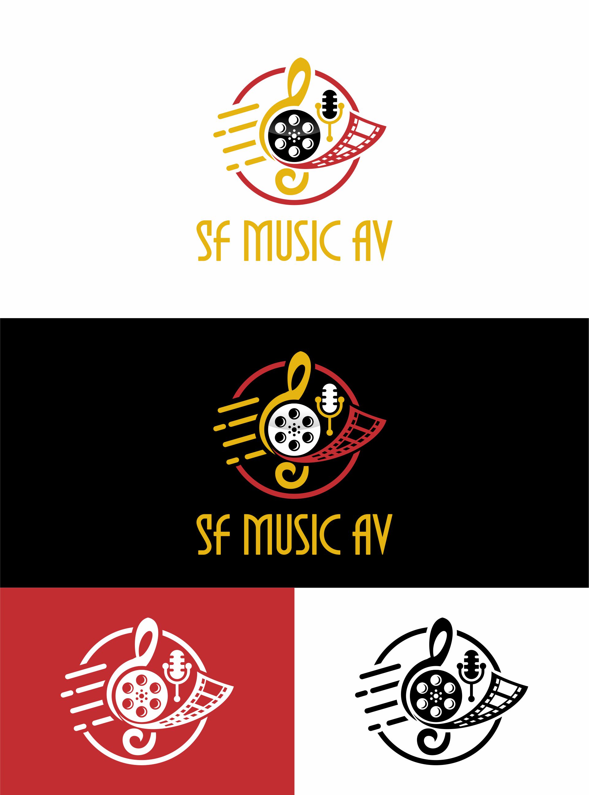 Logo Design by 1206studio for SF Music, Audio, and Video | Design #30598096
