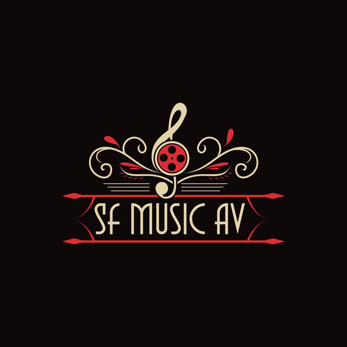 Diseño de Logo por fly  design para SF Music, Audio, and Video | Diseño #30576910