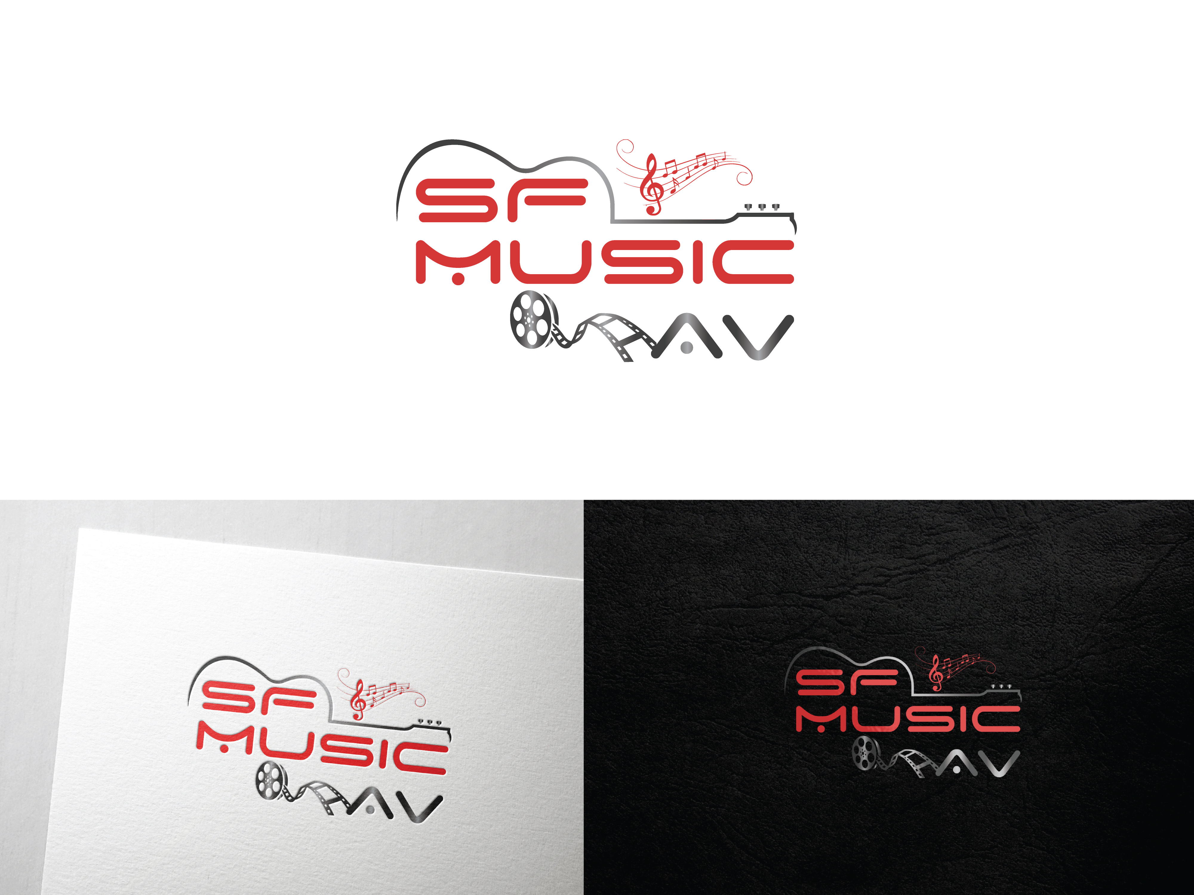 Logo Design by Hieroglyphics for SF Music, Audio, and Video | Design #30569242
