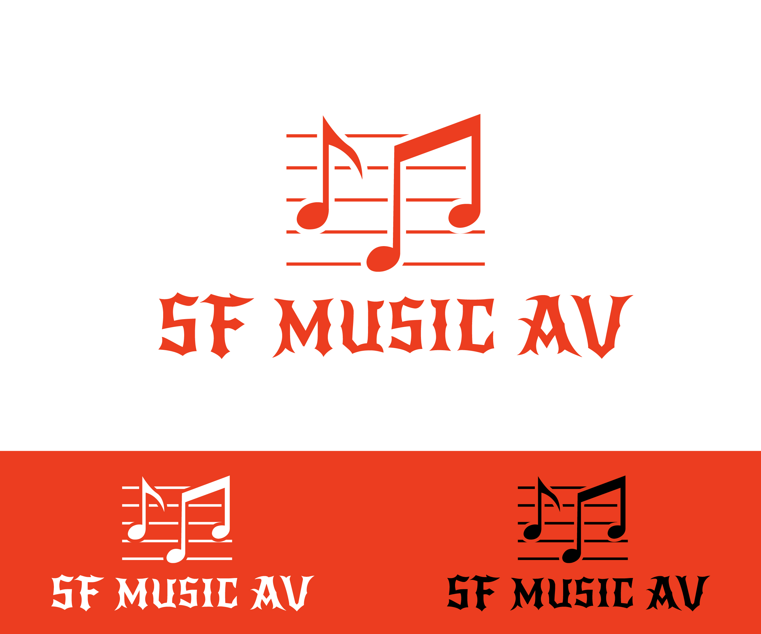 Logo Design by CrewType for SF Music, Audio, and Video | Design #30571327