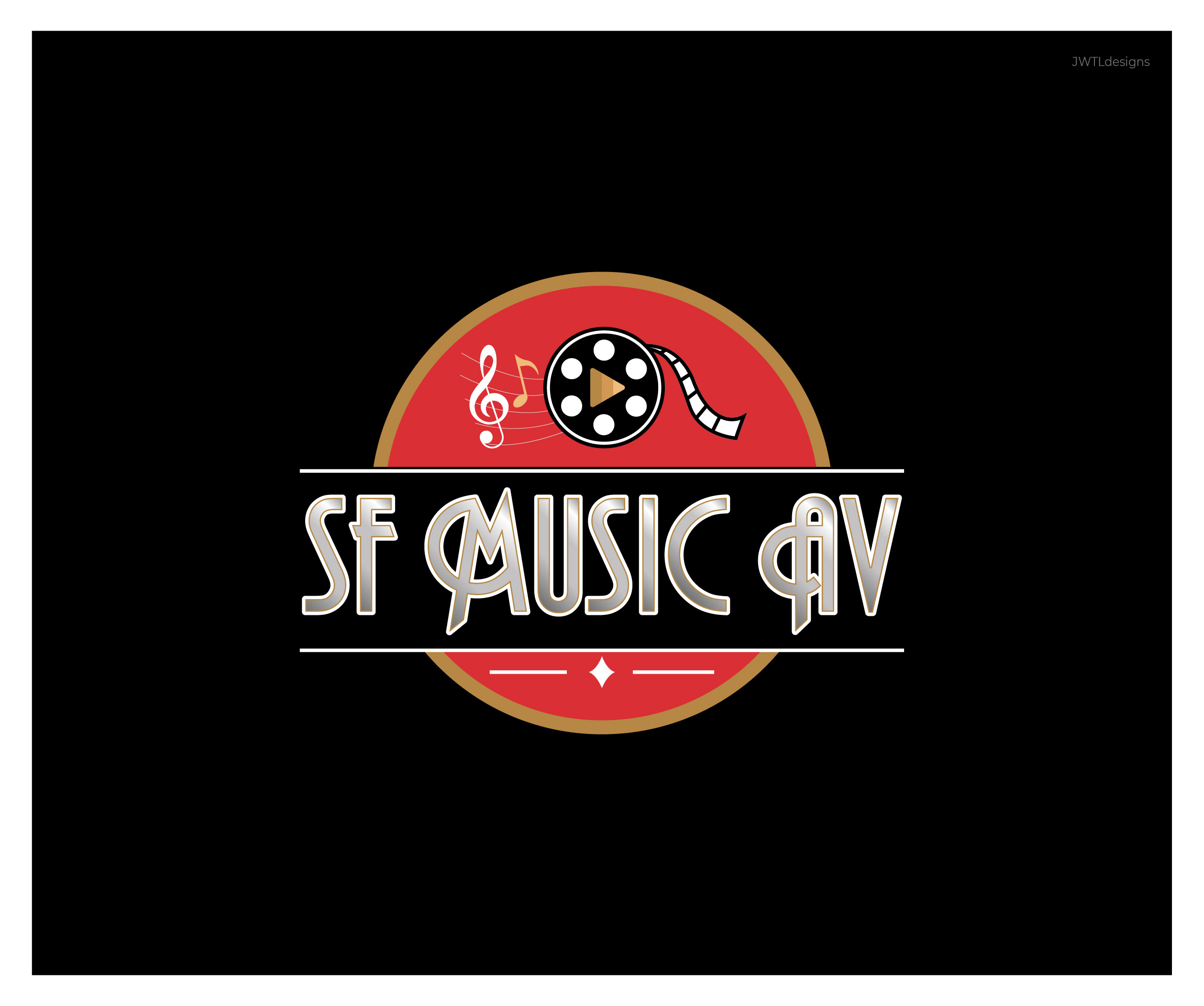 Logo Design by JWTL for SF Music, Audio, and Video | Design #30578148