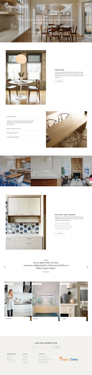 Web Design by M79 for Legacy Tables, LLC | Design: #30581844