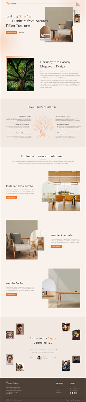 Diseño Web por Milan Chauhan para Legacy Tables, LLC | Diseño #30580546