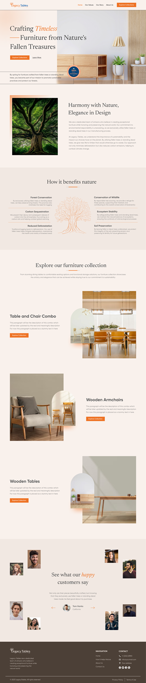 Web Design by Milan Chauhan for Legacy Tables, LLC | Design: #30583188