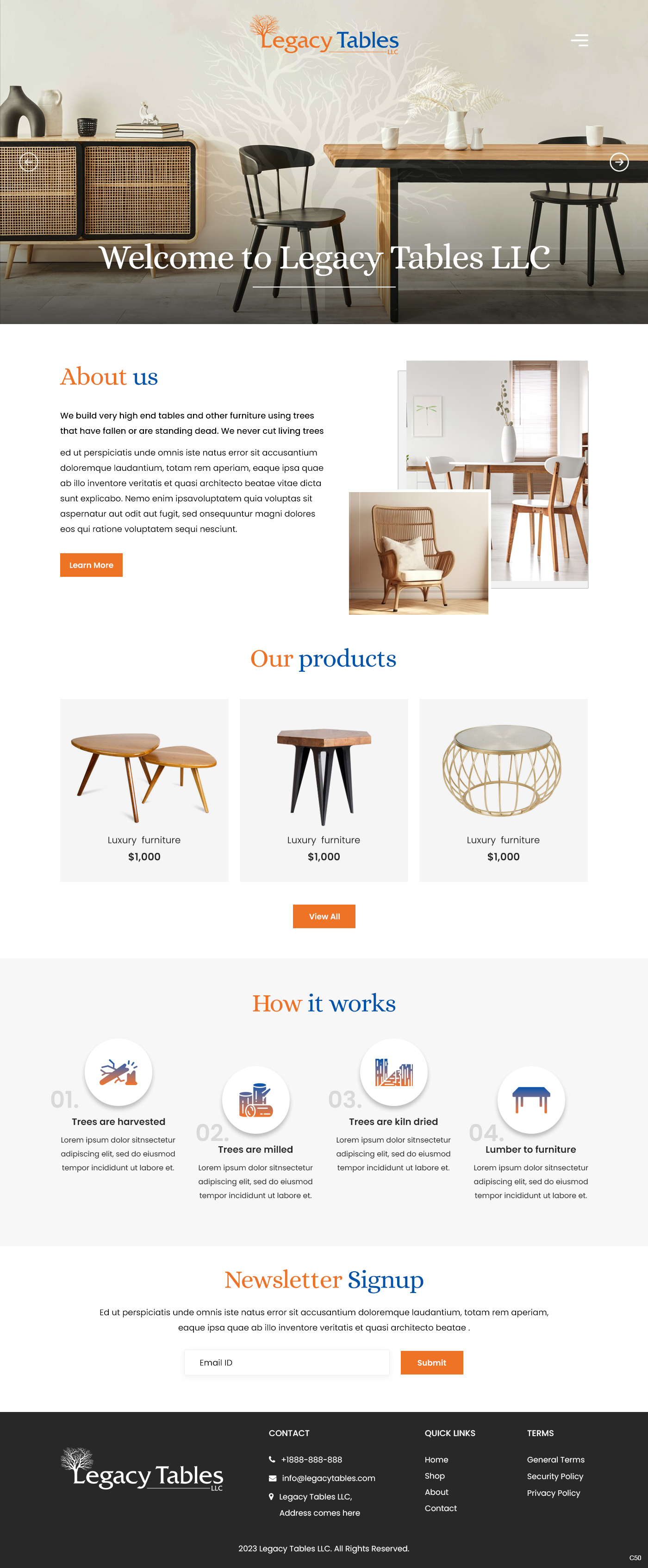 Web-Design von pb für Legacy Tables, LLC | Design #30580414