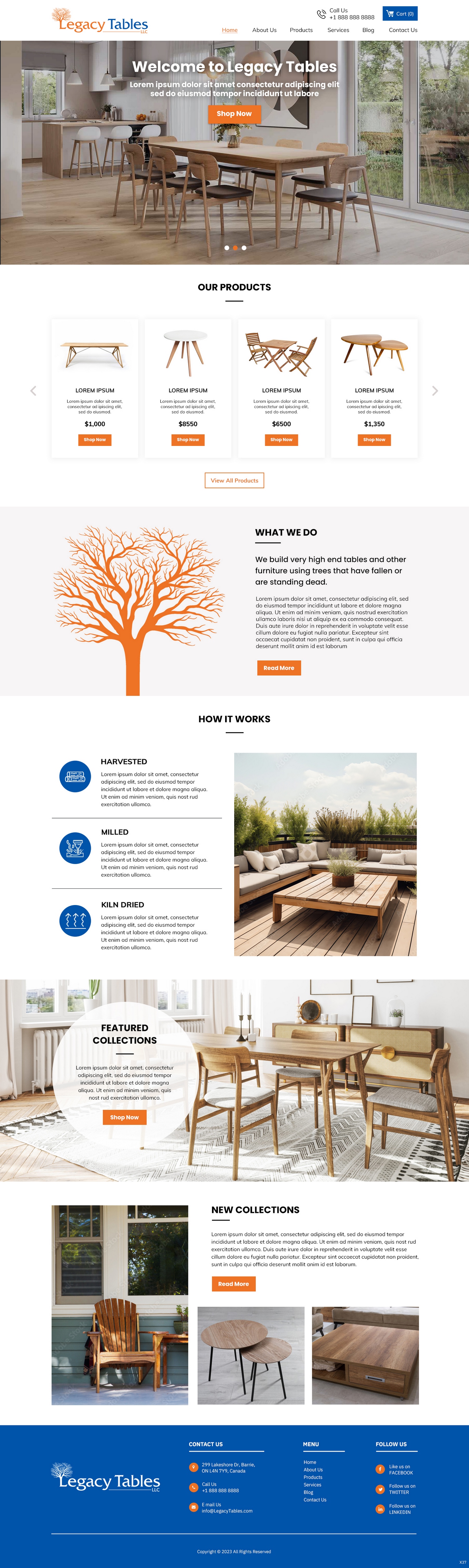 Web Design par pb pour Legacy Tables, LLC | Design #30580421