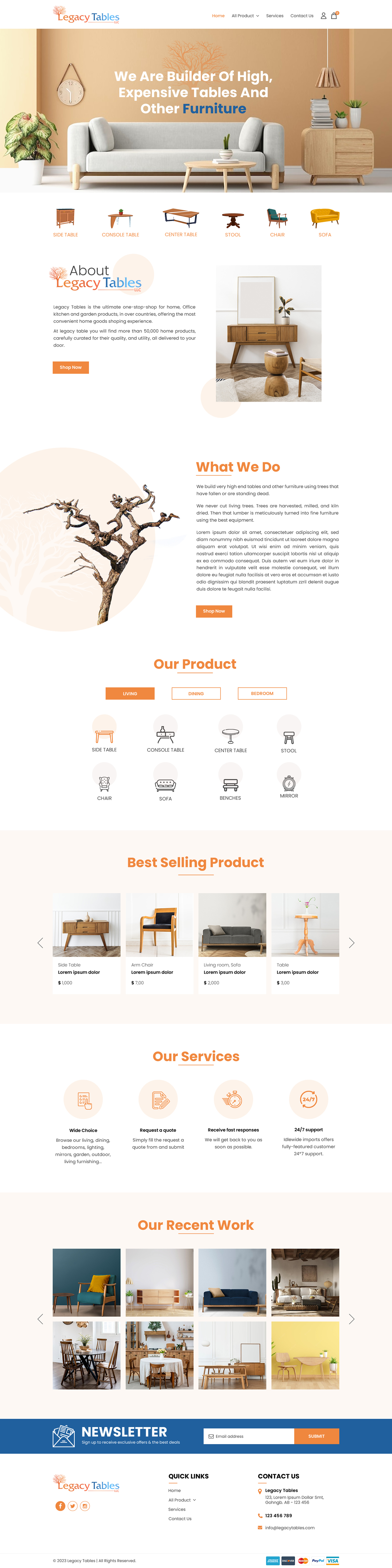 Web Design par Sbss pour Legacy Tables, LLC | Design #30595465