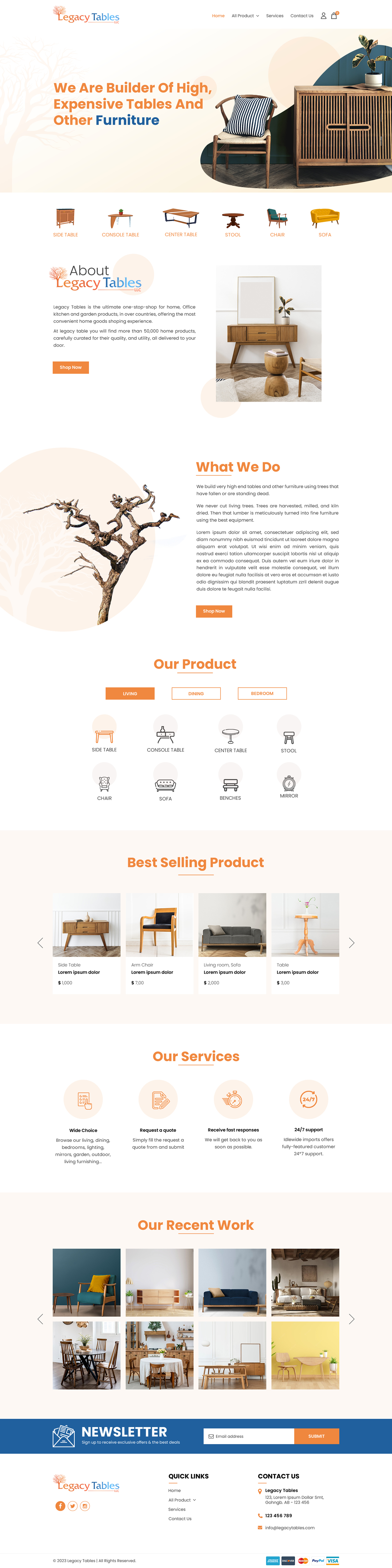 Web Design par Sbss pour Legacy Tables, LLC | Design #30595466