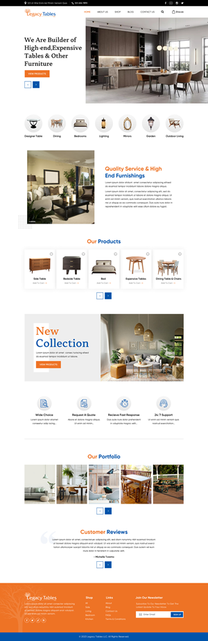 Web Design by Sbss for Legacy Tables, LLC | Design: #30595553