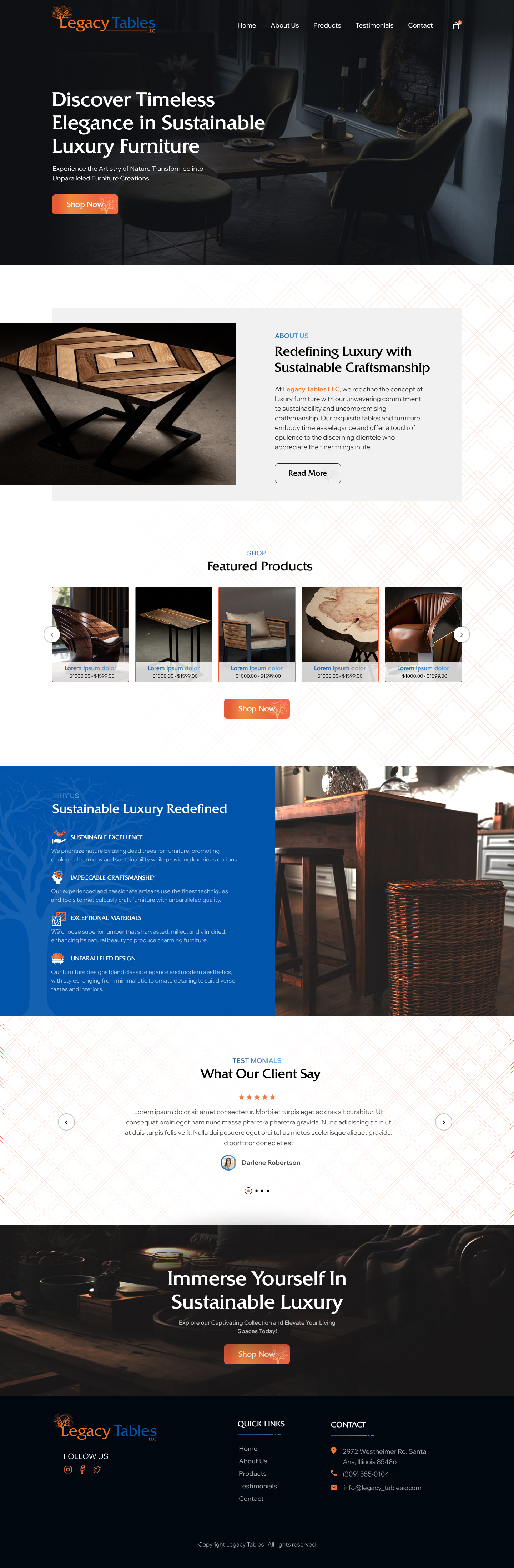 Web Design par *mary pour Legacy Tables, LLC | Design #30574757
