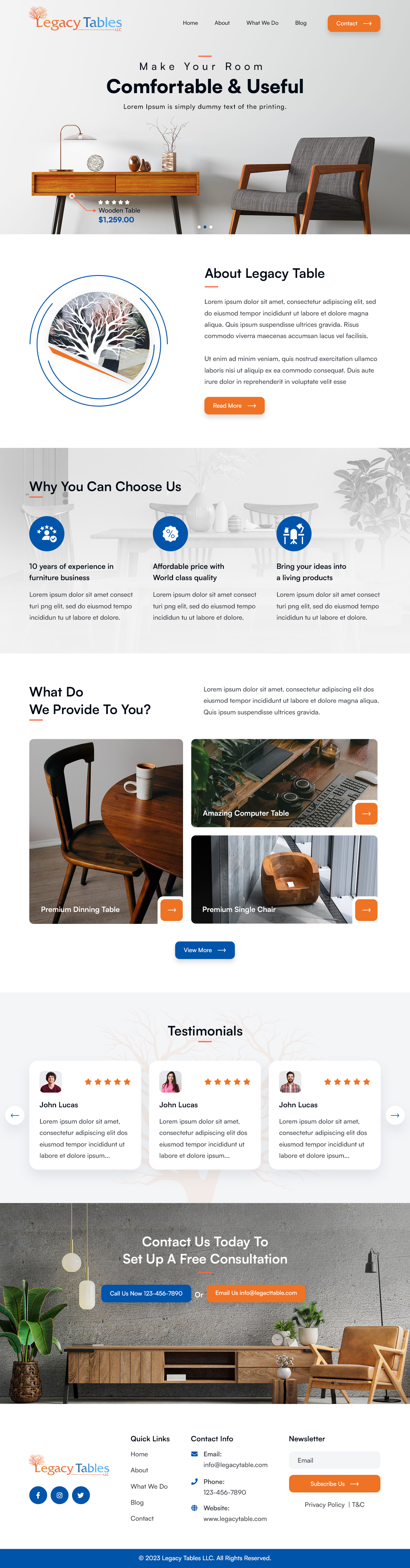 Web Design par sai.designer87 pour Legacy Tables, LLC | Design #30579805