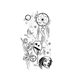 Tattoo Design with Multiple Elements