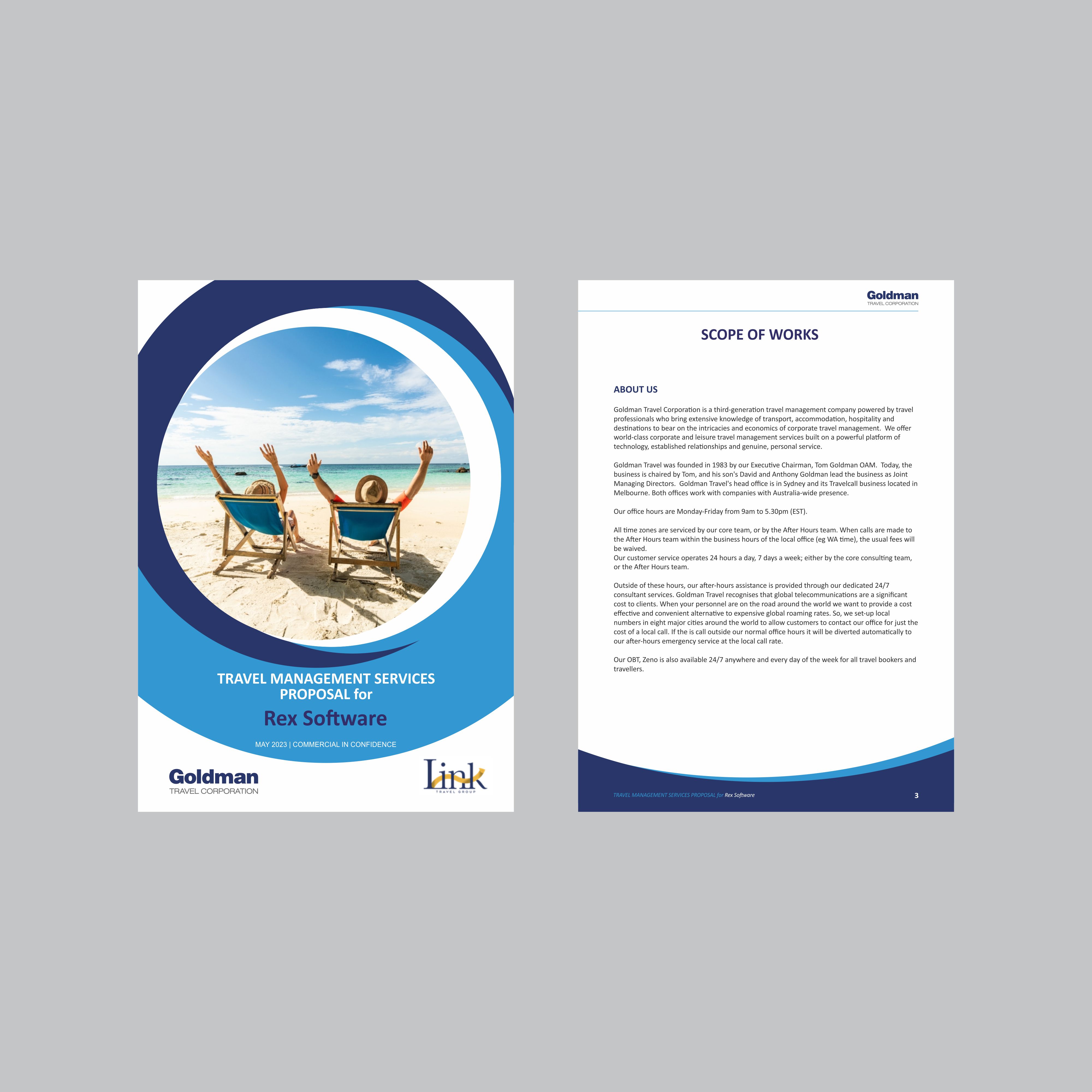 Design de Catalogue par nng pour Goldman Travel Corporation | Design #30617909