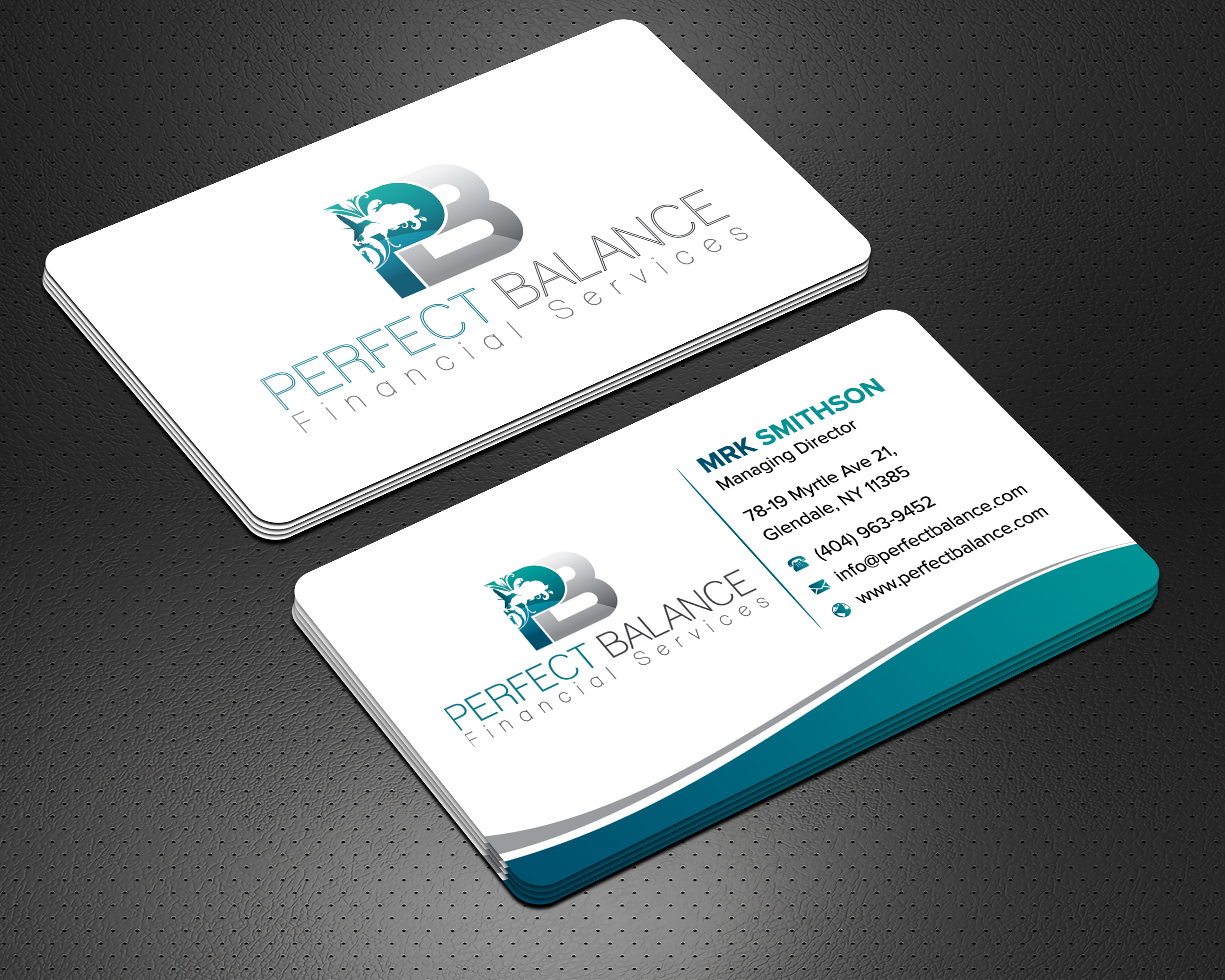 Design de Carte de Visite par sadikul islam pour Perfect Balance Financial Services | Design #30580001