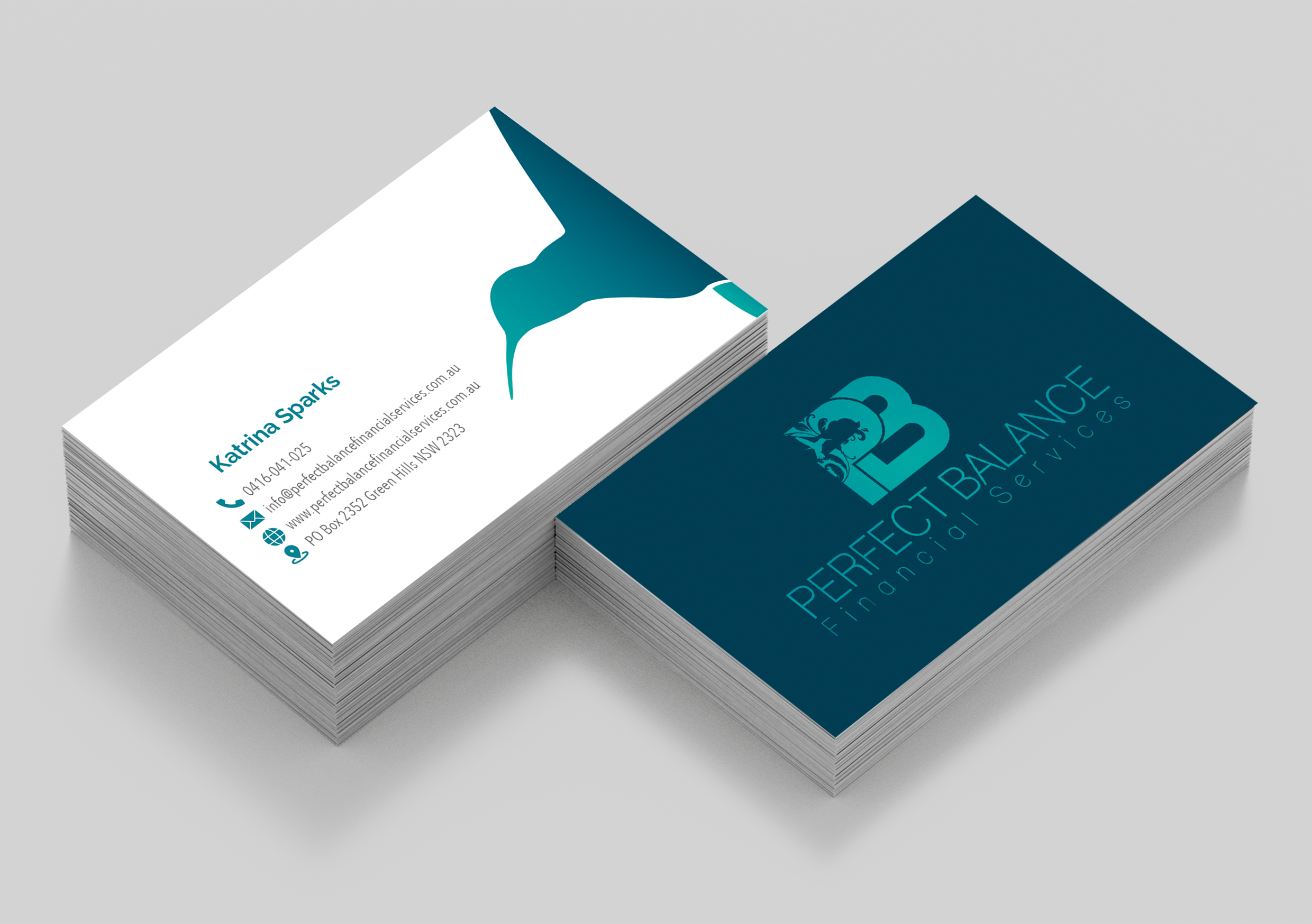Business Card Design by MarkoE for Perfect Balance Financial Services | Design #30600299