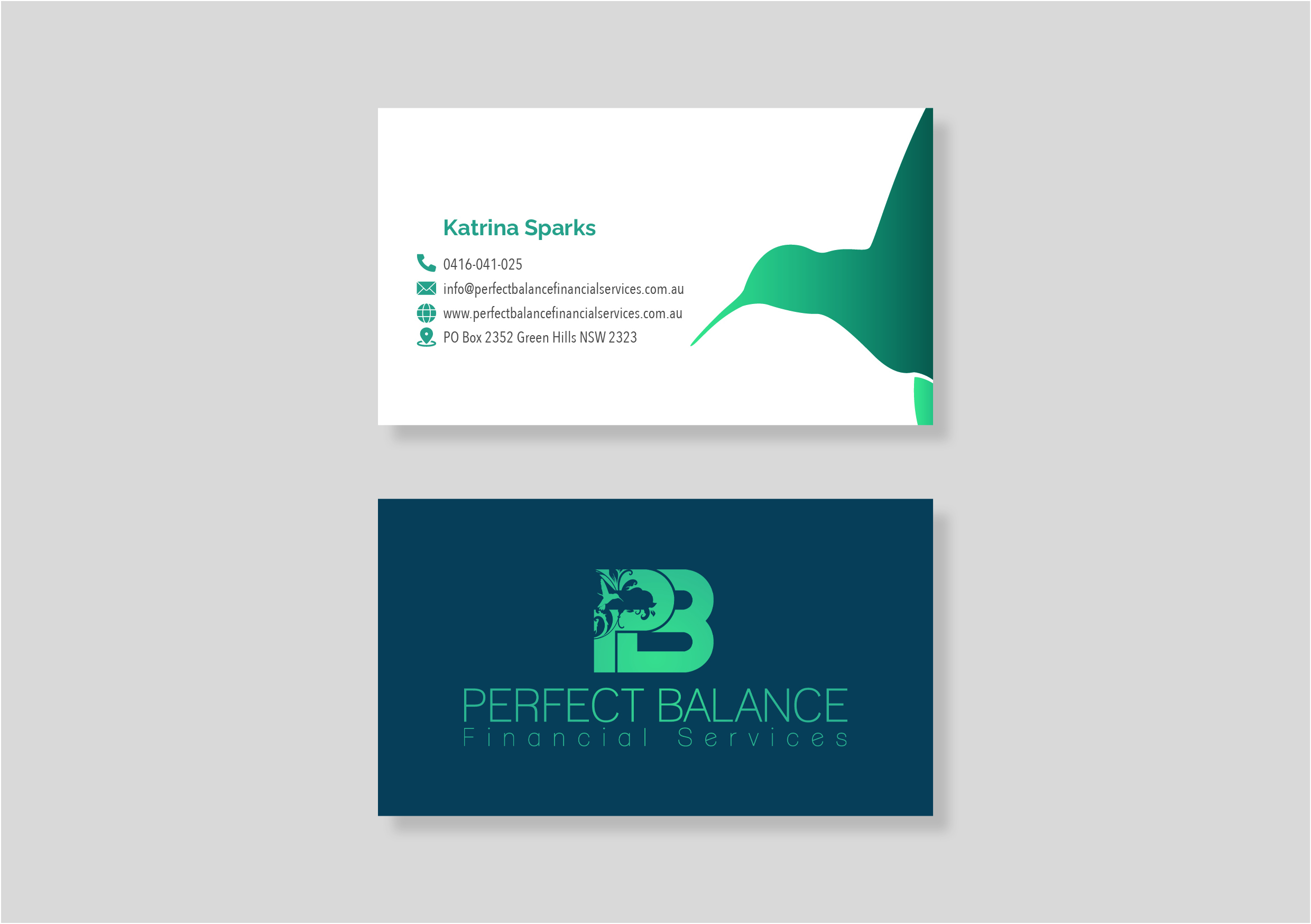 Business Card Design by MarkoE for Perfect Balance Financial Services | Design #30600300