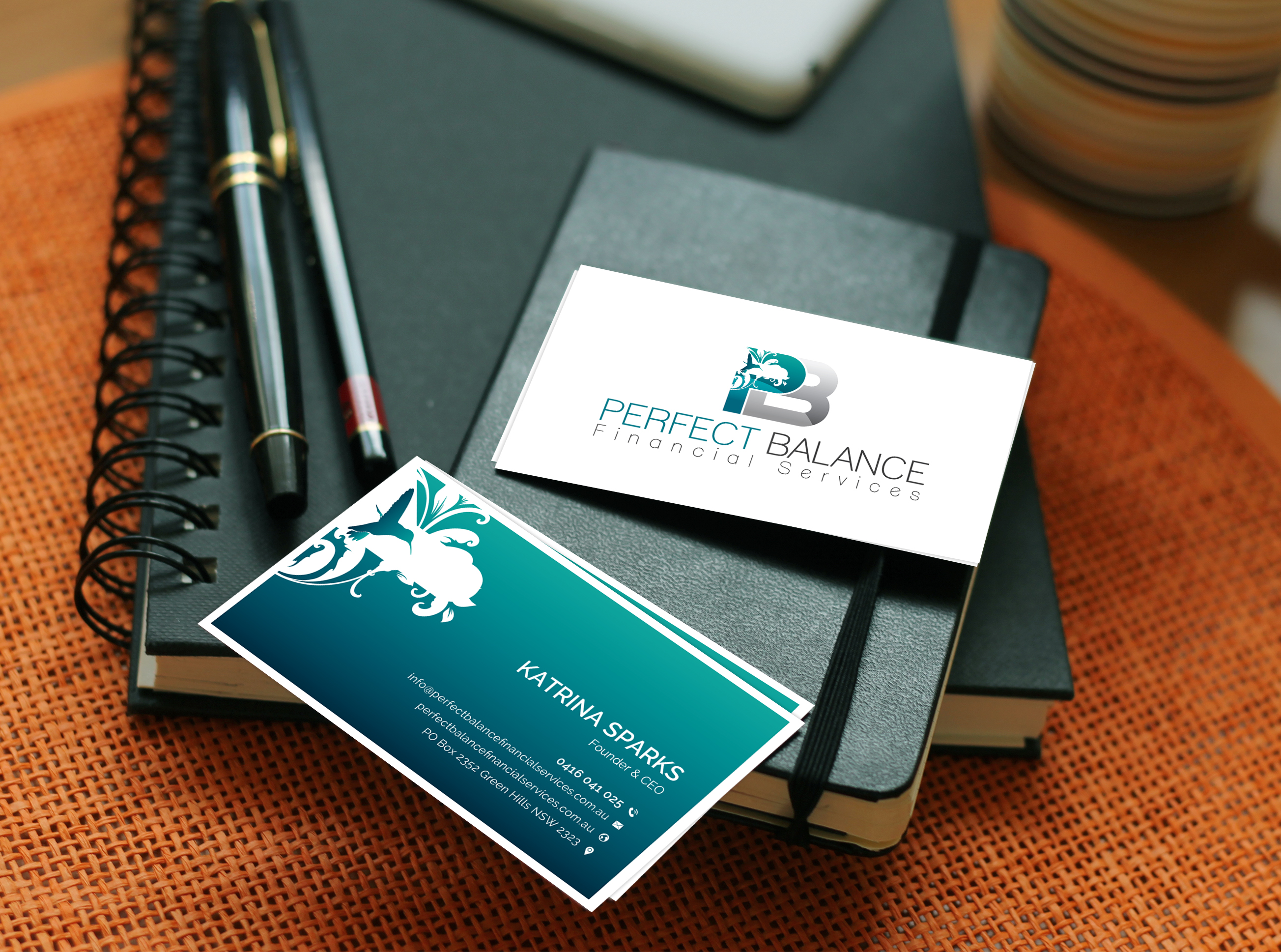 Business Card Design by Sun Moon Graphic Designer for Perfect Balance Financial Services | Design #30583764