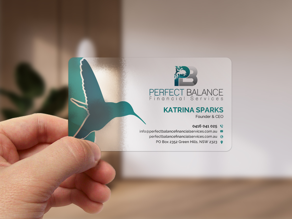 Business Card Design by Sun Moon Graphic Designer for Perfect Balance Financial Services | Design #30583769
