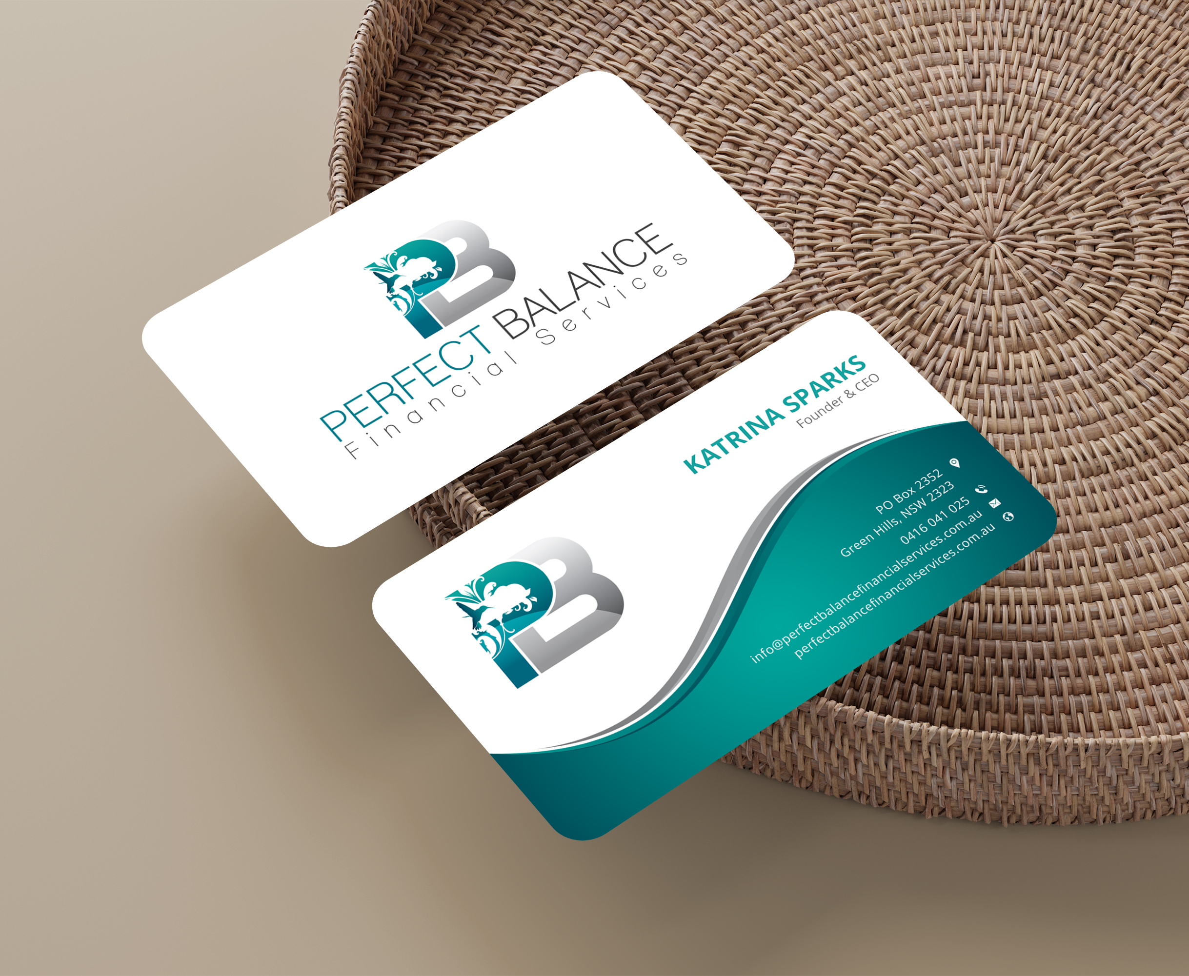 Business Card Design by Sun Moon Graphic Designer for Perfect Balance Financial Services | Design #30583770