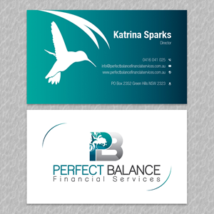 Design de Carte de Visite par YourLogoMaster pour Perfect Balance Financial Services | Design : #30600902