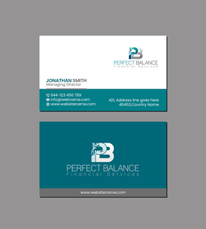 Design de Carte de Visite par Creations Box 2015 pour Perfect Balance Financial Services | Design #30578417