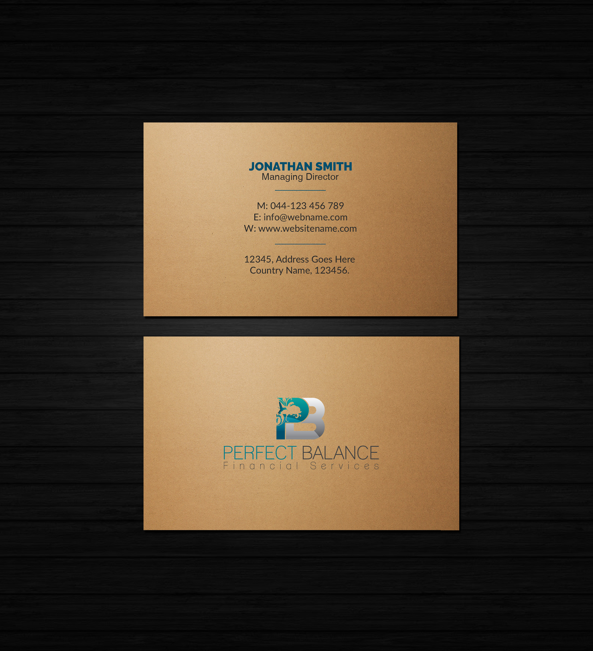 Business Card Design by Creations Box 2015 for Perfect Balance Financial Services | Design #30578418