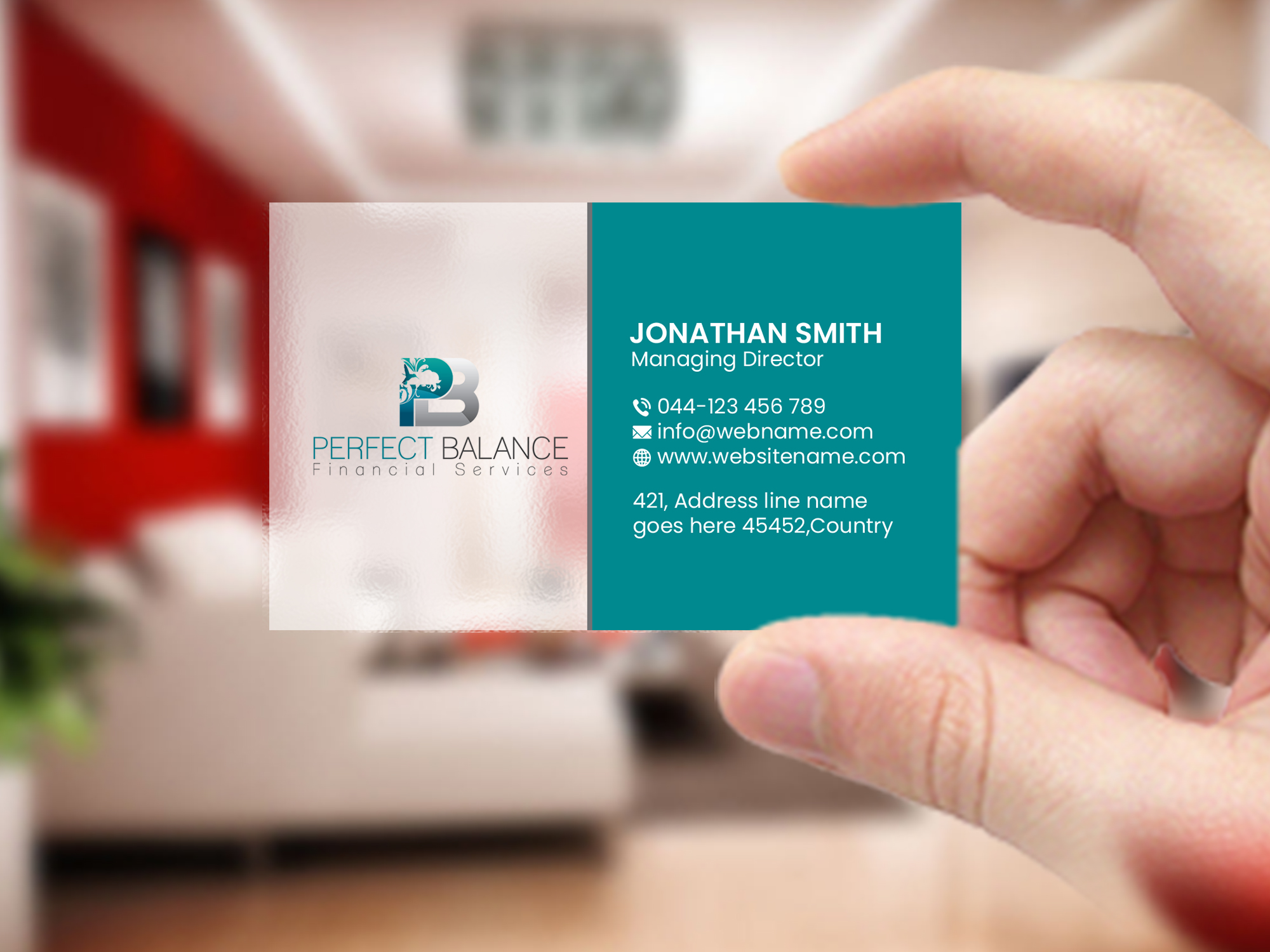 Visitenkarten-Design von Creations Box 2015 für Perfect Balance Financial Services | Design #30578439