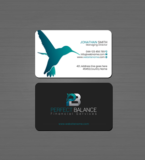 Design de Carte de Visite par Creations Box 2015 pour Perfect Balance Financial Services | Design : #30578471