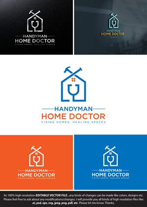 Logo Design by FireflyArt for Handyman Home Doctor LLC | Design: #30581357