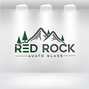 Logo Design by Uhm@design for Red Rock Auto Glass | Design: #30583662