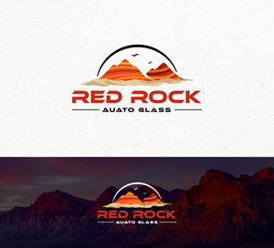 Logo Design by Logo Stock for Red Rock Auto Glass | Design: #30584668