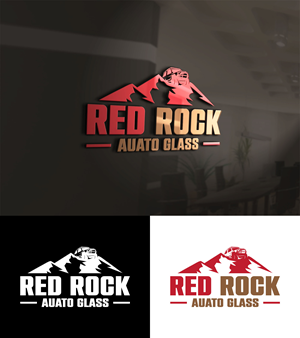 Logo Design by we with for Red Rock Auto Glass | Design: #30588386