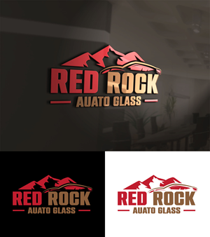 Logo Design by we with for Red Rock Auto Glass | Design: #30595005