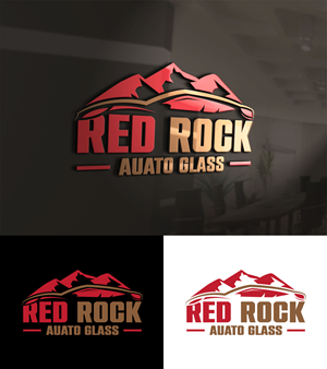 Logo Design by we with for Red Rock Auto Glass | Design: #30595006