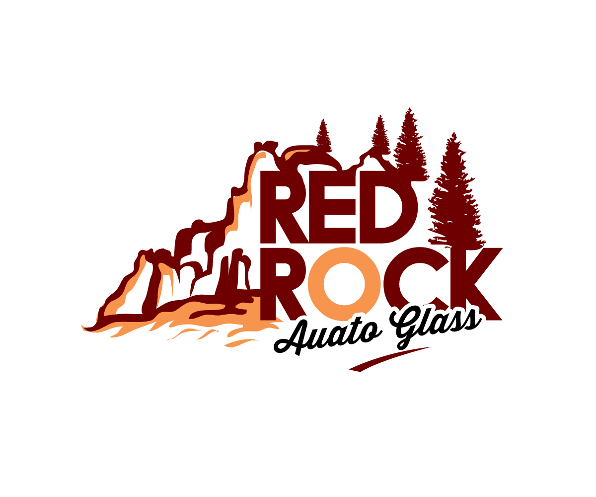 Logo Design by Paint-Tools for Red Rock Auto Glass | Design #30586472