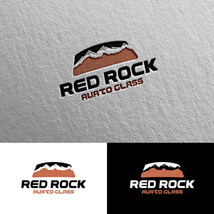 Logo Design by chris Ray for Red Rock Auto Glass | Design: #30585453