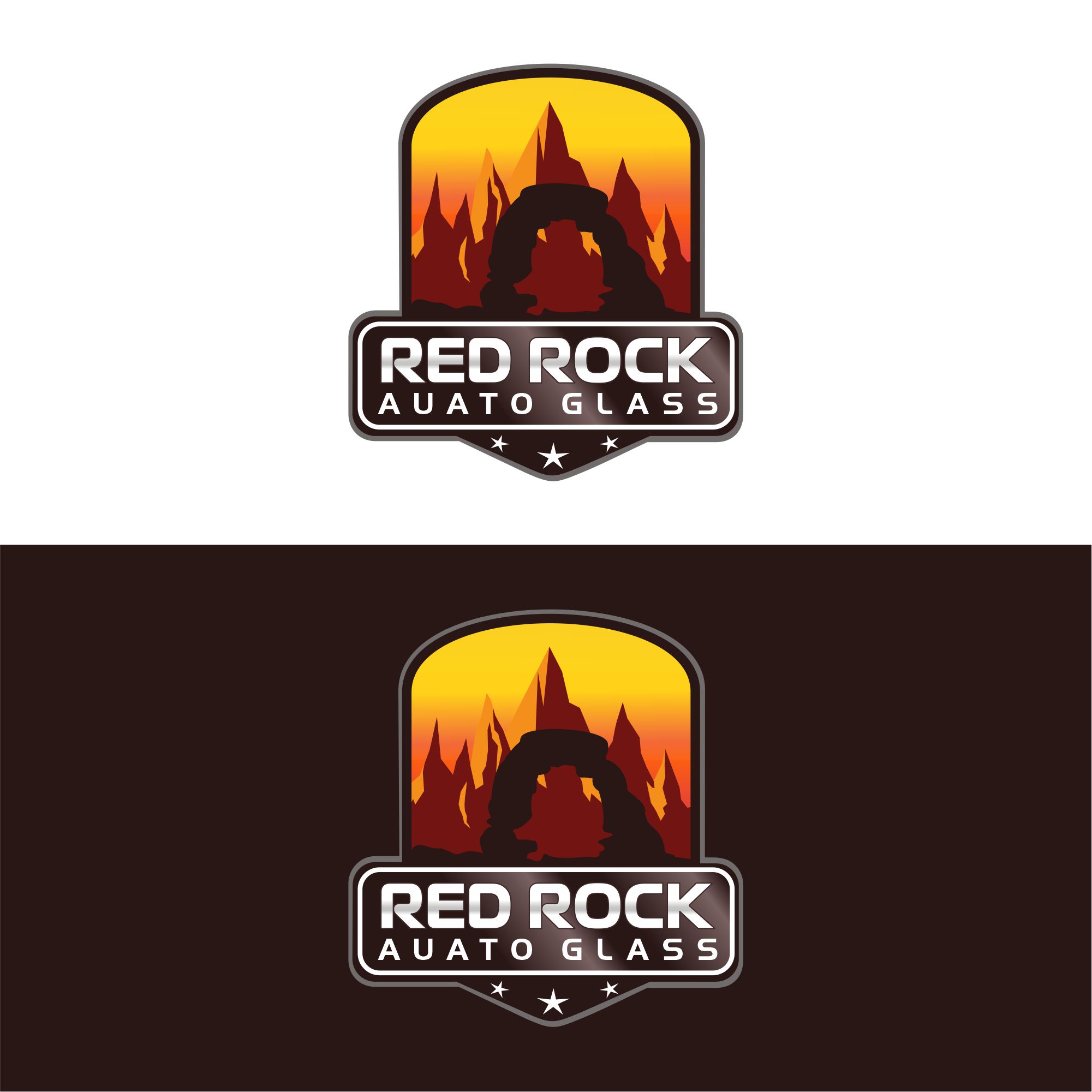 Logo Design by creative.bugs for Red Rock Auto Glass | Design #30586150