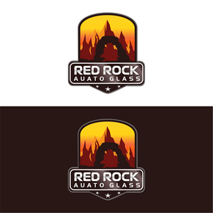 Logo Design by creative.bugs for Red Rock Auto Glass | Design: #30586150