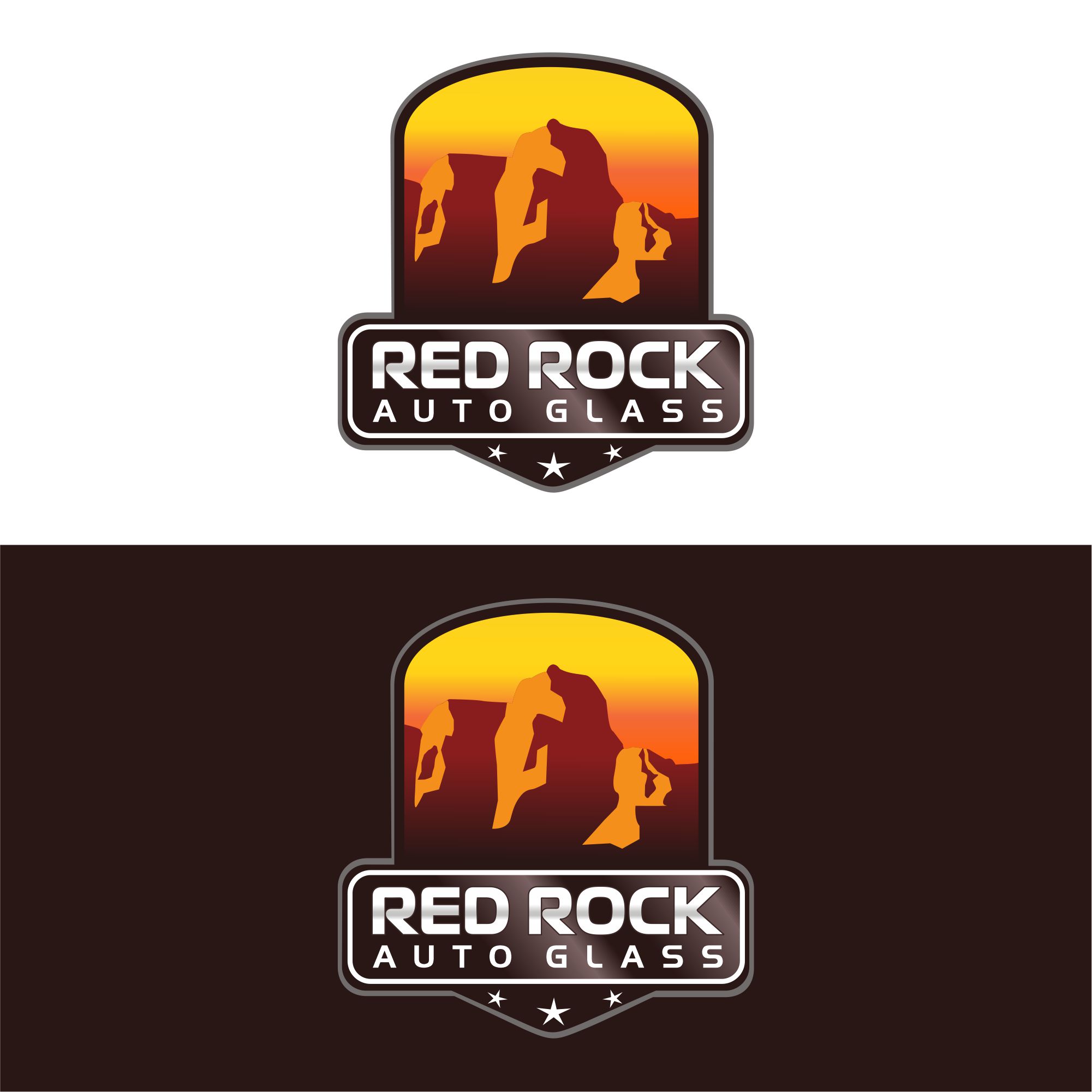 Logo Design by creative.bugs for Red Rock Auto Glass | Design #30593797