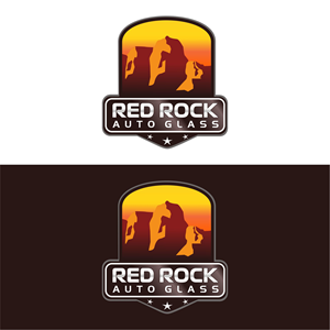 Logo Design by creative.bugs for Red Rock Auto Glass | Design: #30593797