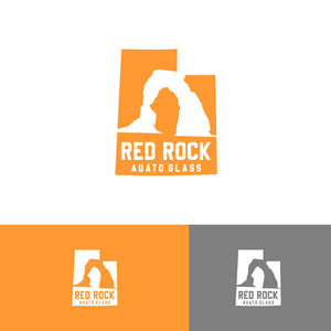 Logo Design by fly  design for Red Rock Auto Glass | Design: #30584882