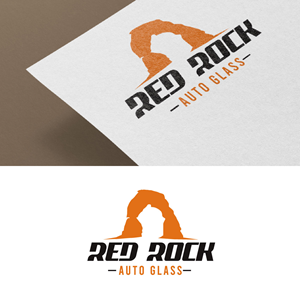 Logo Design by fly  design for Red Rock Auto Glass | Design: #30586870