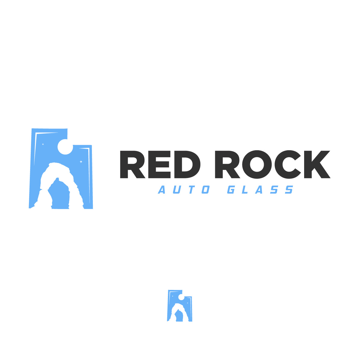 Logo Design by fly  design for Red Rock Auto Glass | Design #30591014
