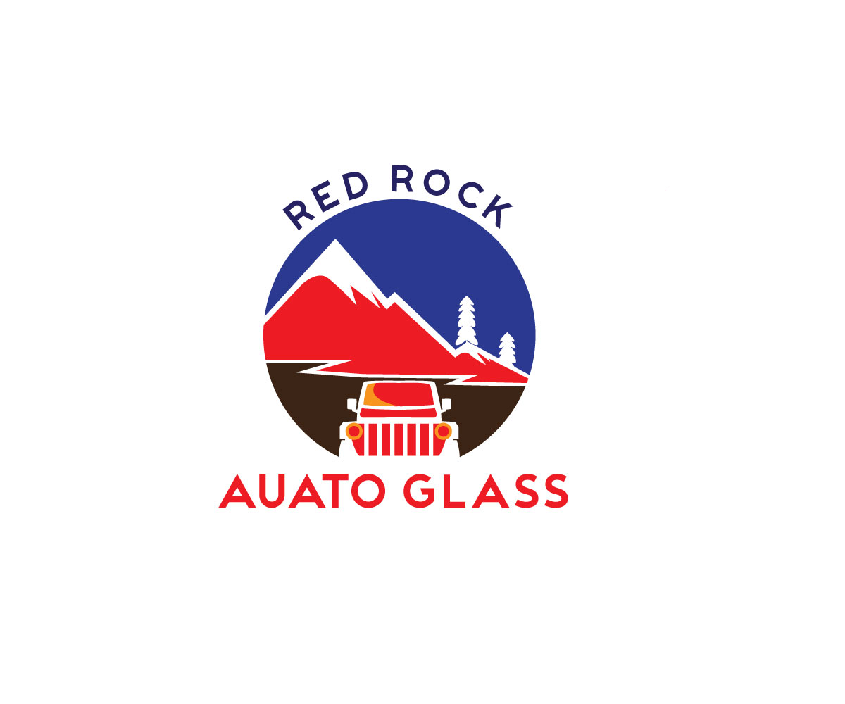 Diseño de Logo por Ansh Design para Red Rock Auto Glass | Diseño #30587147
